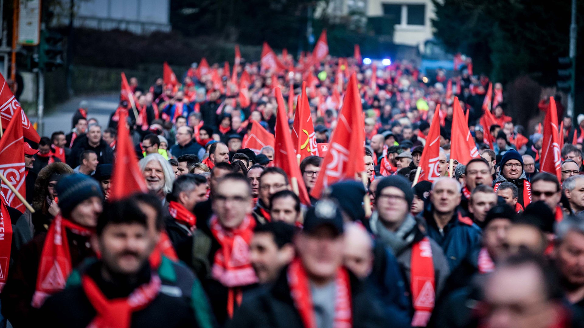 IG Metall Mitglieder streiken